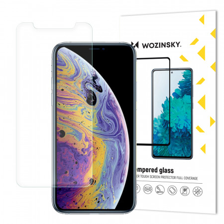 Плосък закален стъклен протектор 9H WOZINSKY - iPhone X / XS / 11 Pro