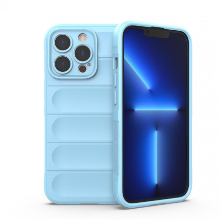Подсилен гъвкав гръб Magic Shield - iPhone 13 Pro Max светлосин