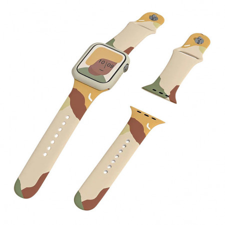 Силиконова каишка Moro - Apple Watch 44mm SE / 44mm Series 6 / 44mm Series 5 / 44mm Series 4 / 42mm Series 3 / 42mm Series 2 (1) камуфлаж