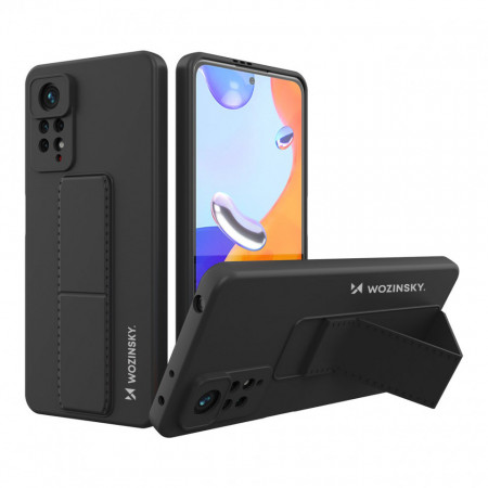 Силиконов гръб със стойка WOZINSKY Kickstand - Xiaomi Redmi Note 11 Pro / 11 Pro 5G / 11E Pro черен