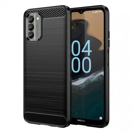 Силиконов гръб Carbon - Nokia G400 черен