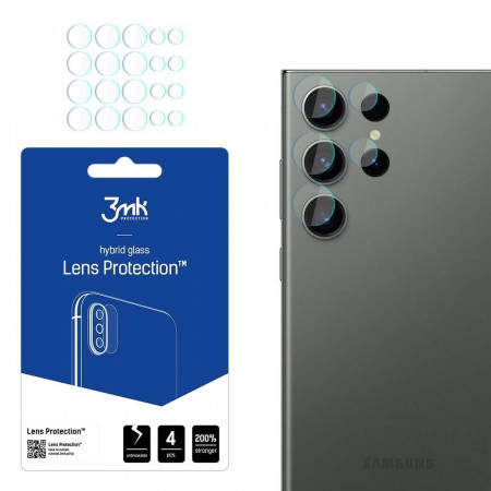 4 бр. гъвкав протектор за камера 3mk Lens Protection - Samsung Galaxy S23 Ultra