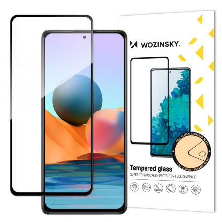 5D Full Glue закален стъклен протектор с пълно покритие WOZINSKY съвместим с гръб - Xiaomi 12T / 12 T Pro / Mi 11i / Mi 11T / Mi 11T Pro / Poco F3 / X5 / X5 Pro 5G / Redmi Note 10 Pro с черна рамка