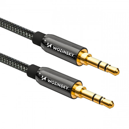 Аудио кабел WOZINSKY жак 3.5mm 3 m черен - Img 1