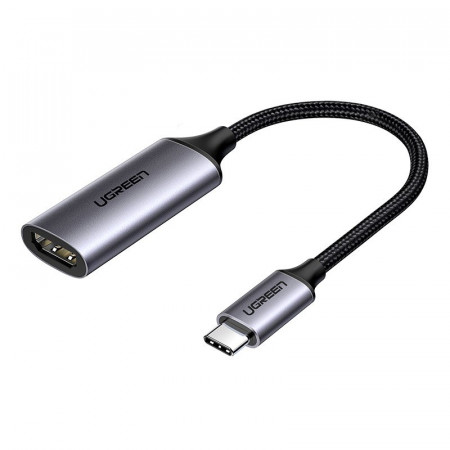 Видео кабел UGREEN USB Type C към HDMI 2.0 Adapter 4K @ 60 Hz Thunderbolt 3 for MacBook / PC сив (70444)