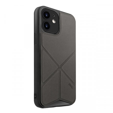 Гръб със стойка UNIQ Transforma - iPhone 12 mini сив