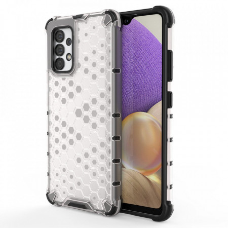 Гръб Honeycomb Armor със силиконов бъмпер - Samsung Galaxy A03s прозрачен