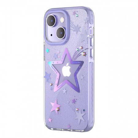 Гръб KINGXBAR Heart Star - iPhone 14 Plus лилава звезда