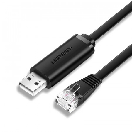 Интернет кабел UGREEN USB Type A към Ethernet RJ45 1.5m черен (CM204)