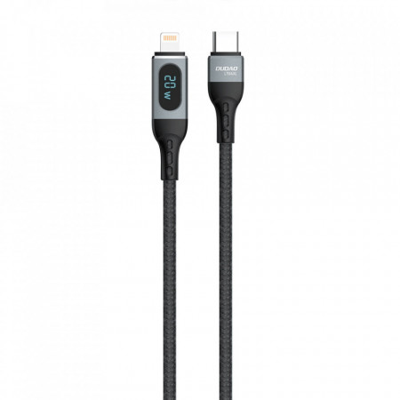 Кабел за зареждане и данни DUDAO USB Type C към Lightning с бързо зареждане Power Delivery 20W (L7MaxL) черен