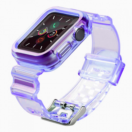 Калъф за корпус с каишка Light Strap - Apple Watch 38mm Series 3 / 38mm Series 2 лилав