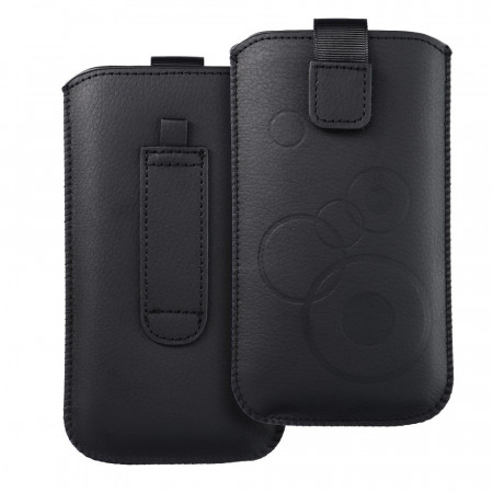Калъф тип джоб FORCELL Deko - iPhone 12 / 12 Pro / Samsung Galaxy XCover 5 / S21 5G / Note / Note II / Note 3 черен