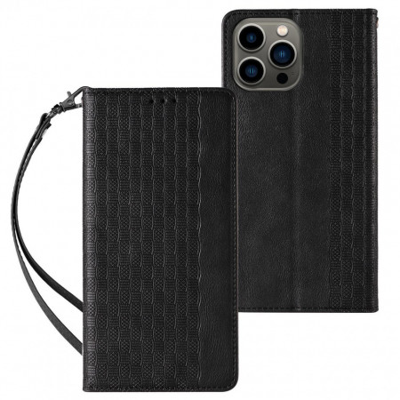 Калъф тип книга с връзка Magnet Strap - iPhone 12 Pro черен