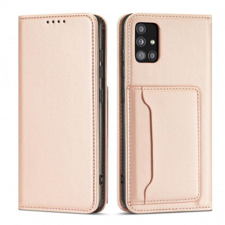 Калъф тип книга с външен джоб Magnet Card - Samsung Galaxy A04s / A13 5G розов