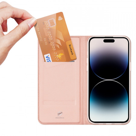 Калъф тип книга DUX DUCIS Skin Pro - iPhone 15 Pro Max розов