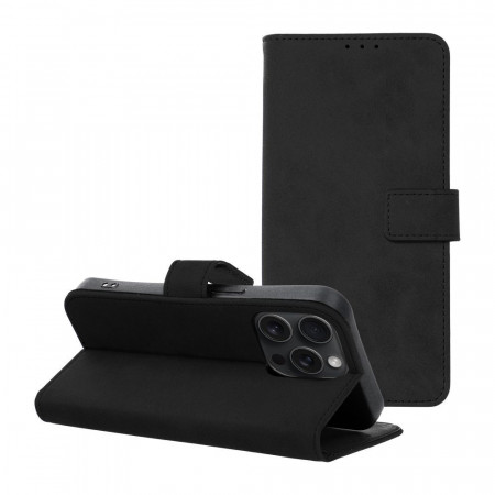 Калъф тип книга FORCELL Tender - iPhone 15 Pro черен