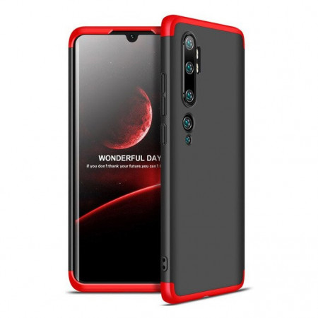 Калъф 360° GKK Full Body Cover (без стъклен протектор) - Xiaomi Mi Note 10 / 10 Pro / CC9 Pro черен / червен