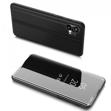 Огледален калъф тип книга Clear View - Nothing Phone 1 черен