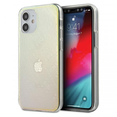 Оригинален гръб GUESS 4G 3D Pattern GUHCP12S3D4GIRBL - iPhone 12 mini преливащ