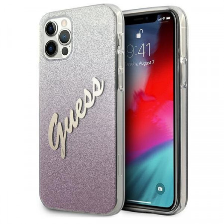 Оригинален гръб GUESS Glitter Gradient GUHCP12LPCUGLSPI - iPhone 12 Pro Max розов