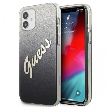 Оригинален гръб GUESS Glitter Gradient GUHCP12SPCUGLSBK - iPhone 12 mini черен