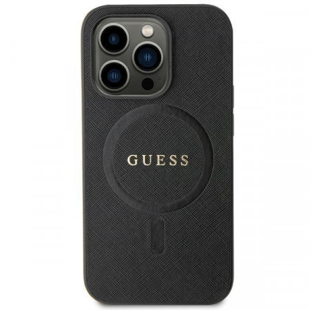 Оригинален гръб GUESS Saffiano MagSafe GUHMP13LPSAHMCK - iPhone 13 Pro черен