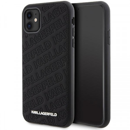 Оригинален гръб KARL LAGERFELD Quilted K Pattern - iPhone 11 черен