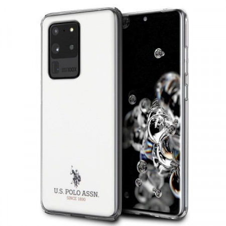 Оригинален гръб US POLO Shiny USHCS69TPUWH - Samsung Galaxy S20 Ultra / S20 Ultra 5G бял