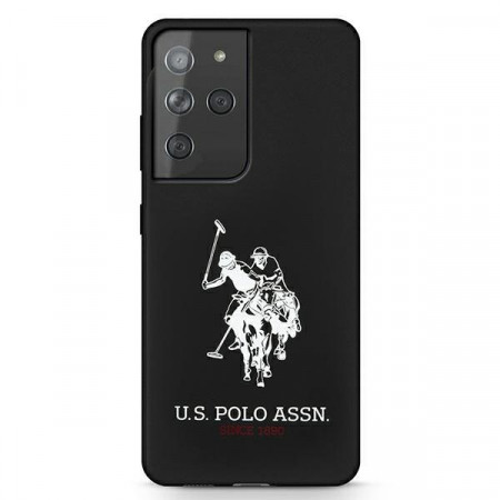 Оригинален гръб US POLO Silicone Logo USHCS21LSLHRBK - Samsung Galaxy S21 Ultra 5G черен