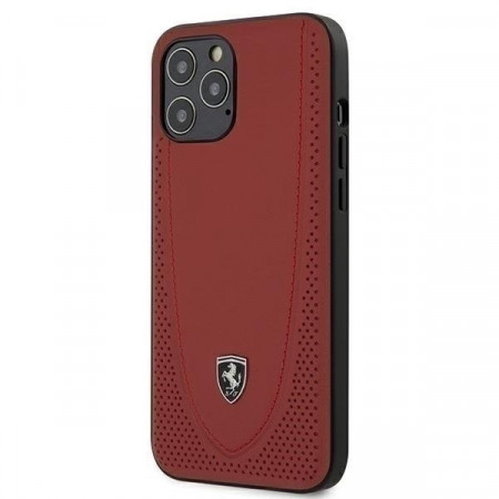 Оригинален калъф тип книга FERRARI Off Track Perforated FEOGOHCP12LRE - iPhone 12 Pro Max червен