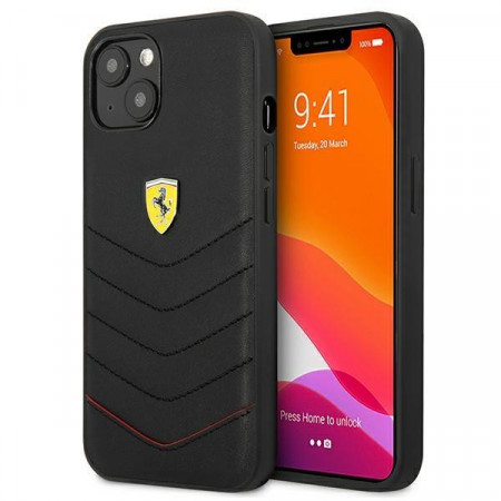 Оригинален твърд гръб FERRARI Off Track Quilted FEHCP13SRQUK - iPhone 13 mini черен