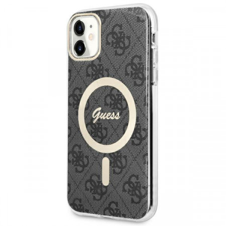 Оригинален твърд гръб GUESS 4G GUHMN61H4STK - iPhone 11 черен