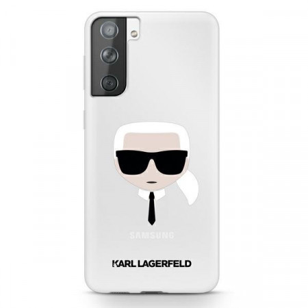 Оригинален твърд гръб KARL LAGERFELD Karl's Head KLHCS21MKTR - Samsung Galaxy S21+ 5G прозрачен