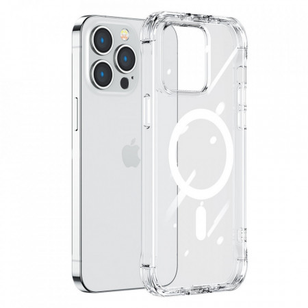 Подсилен гръб JOYROOM Defender със стойка MagSafe - iPhone 14 Pro Max прозрачен