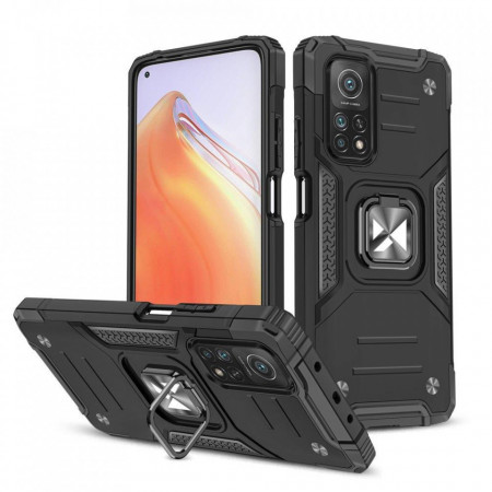 Подсилен гръб WOZINSKY Ring Armor със стойка - Xiaomi Poco M4 Pro 5G / Redmi Note 11S 5G / 11T 5G черен