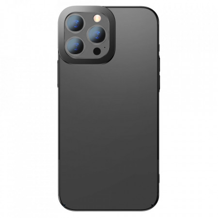 Прозрачен гръб с рамка BASEUS Glitter - iPhone 13 Pro Max черен