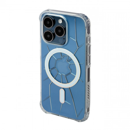 Сииликонов гръб Kingxbar PQY Crack MagSafe - iPhone 15 Pro прозрачен - Img 1