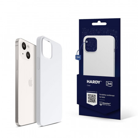 Силиконов гръб 3mk Hardy Silicone MagSafe - iPhone 15 сребристобял