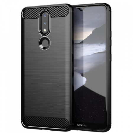 Силиконов гръб Carbon - Nokia 2.4 черен
