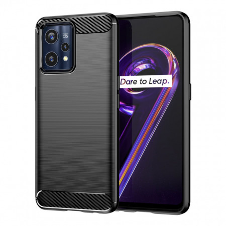 Силиконов гръб Carbon - Realme 9 / 9 Pro+ черен