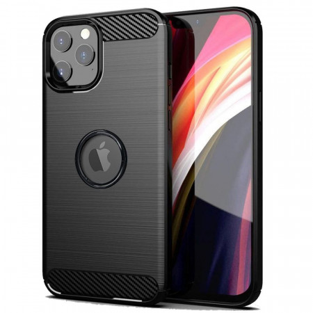 Силиконов гръб FORCELL Carbon - iPhone 13 mini черен