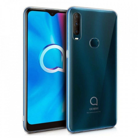 Тънък силиконов гръб 0.5mm - Alcatel 1S (2020) прозрачен - Img 1