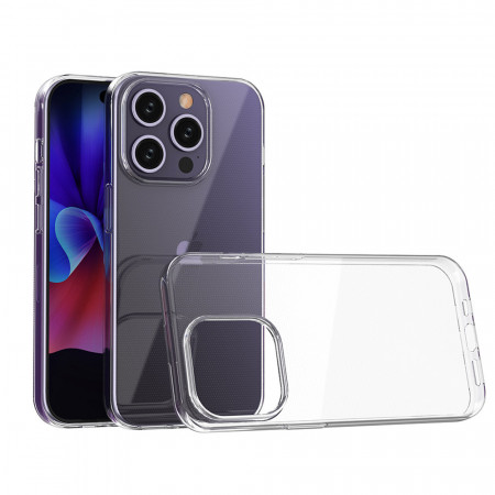 Тънък силиконов гръб 0.5mm - iPhone 15 Pro прозрачен