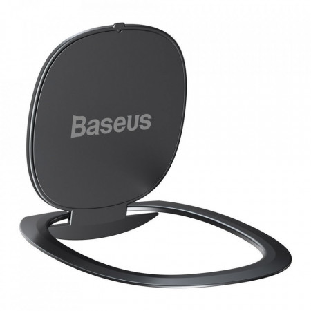 Ултратънък самозалепващ се ринг държач за телефон BASEUS (SUYB-0A) сив