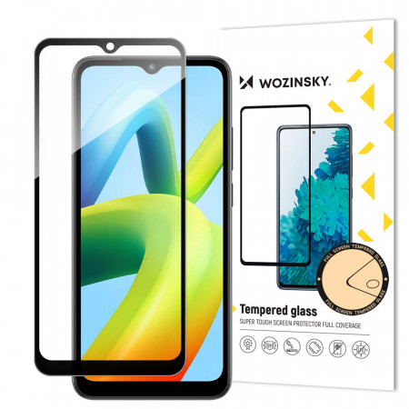 5D Full Glue закален стъклен протектор с пълно покритие WOZINSKY - Xiaomi Redmi A1 / A1+ / A2 / A2+ с черна рамка