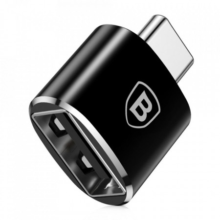 Адаптер On-the-Go BASEUS USB Type C към USB Type A 2.0 2.4A (CAT On-the-Go-01) черен