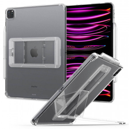 Гръб с подсилени ръбове и място за стилус SPIGEN Airskin Hybrid S - iPad Pro 12.9" (5th gen 2021) / Pro 12.9" (6th gen 2022) Crystal Clear
