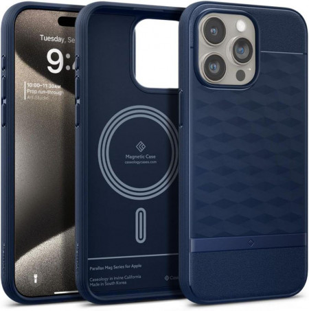 Гръб CASEOLOGY Parallax MagSafe - iPhone 15 Pro Max Midnight Blue