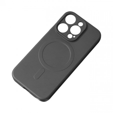 Гръб Silicone MagSafe - iPhone 15 Plus черен