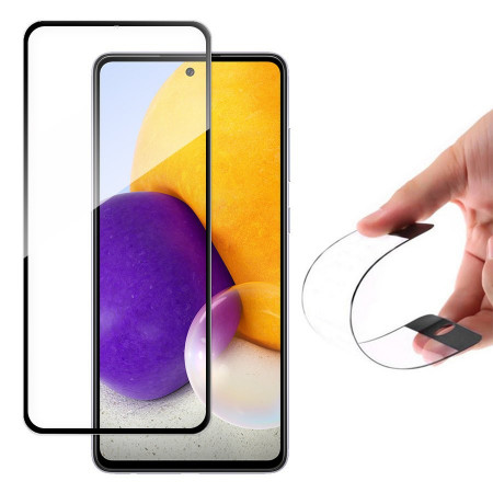 Гъвкав протектор с пълно покритие WOZINSKY - Samsung Galaxy A72 с черна рамка